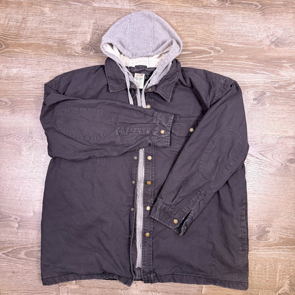 VTG Genuine Dickies Hooded Shirt Jacket Mens 3XL Shacket Quilted Workwear Coat